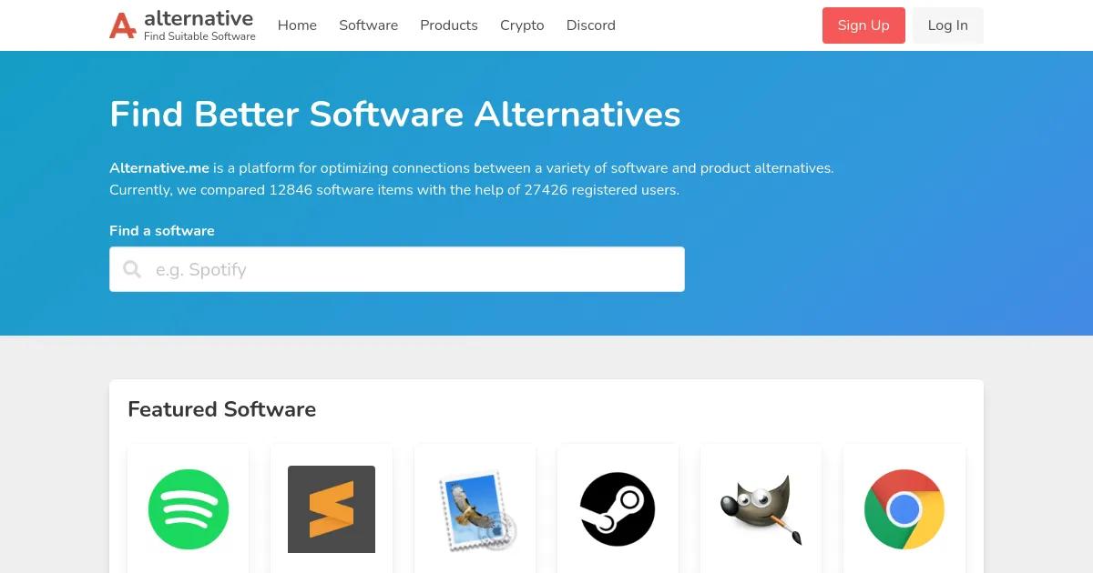 Alternative.me - Find Better Software Alternatives - Alternative.me