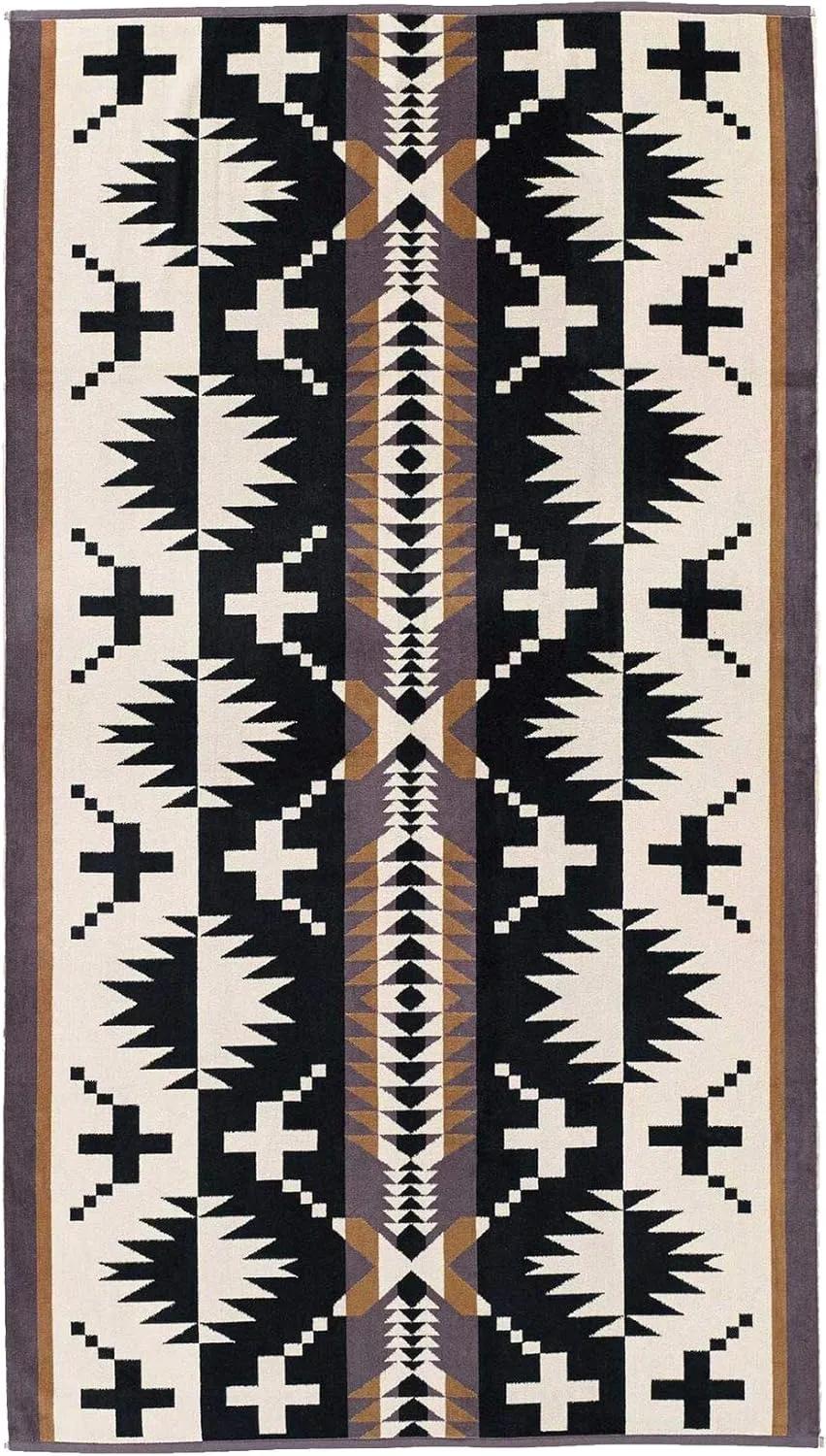 Pendleton Oversized Jaquard, Chief Joseph Grey Spa Towel, One Size, Spider Rock