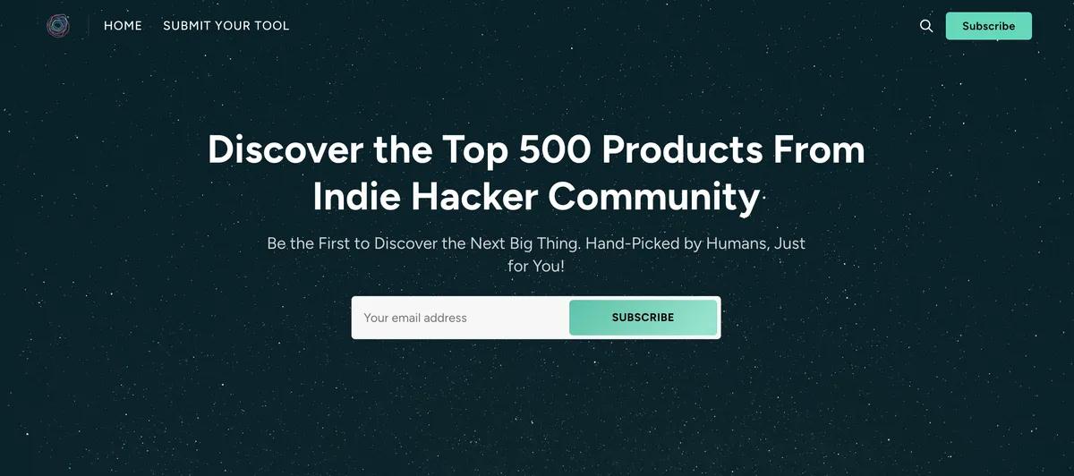 Discover the Top 500 Products From Indie Hacker Community