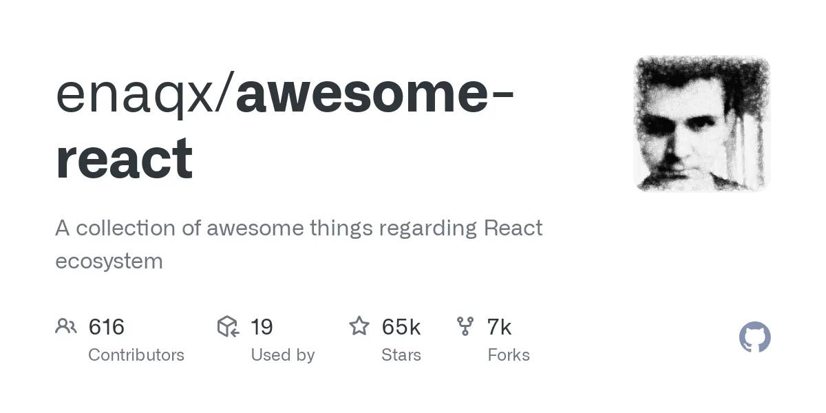 enaqx/awesome-react: A collection of awesome things regarding React ecosystem