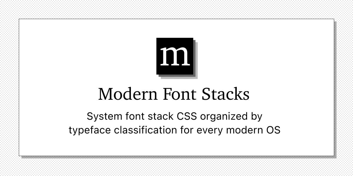 Modern Font Stacks