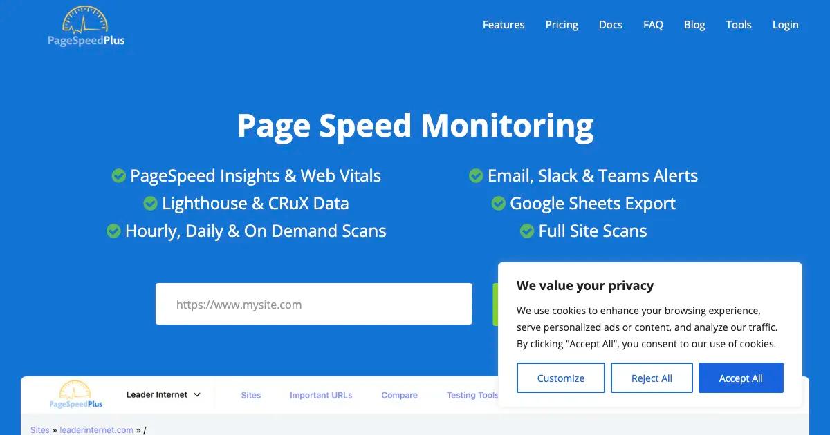 #1 Page Speed Monitoring. PageSpeed Insights & Web Vitals ✅