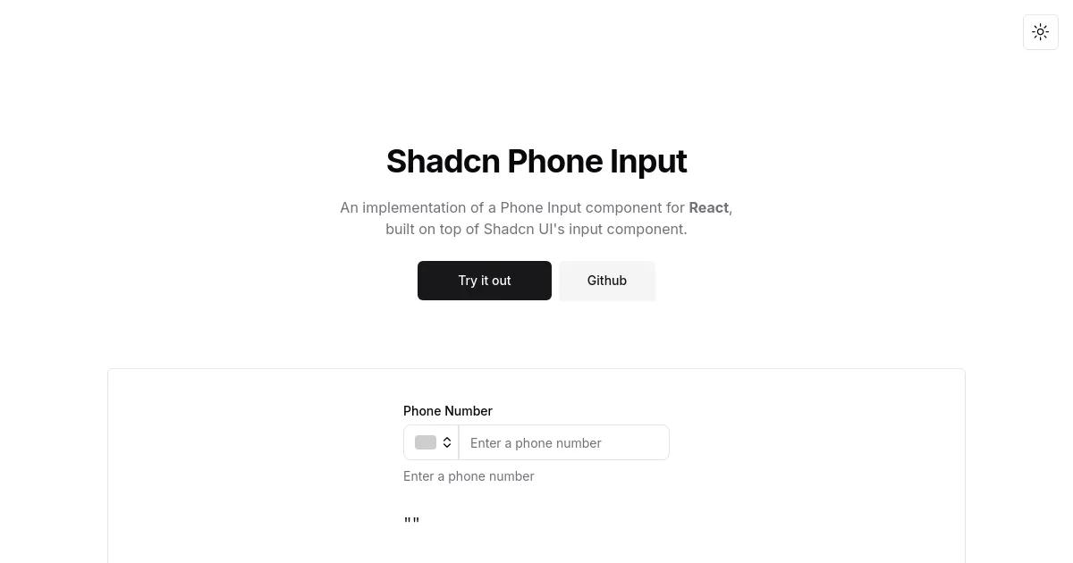 Shadcn Phone Input