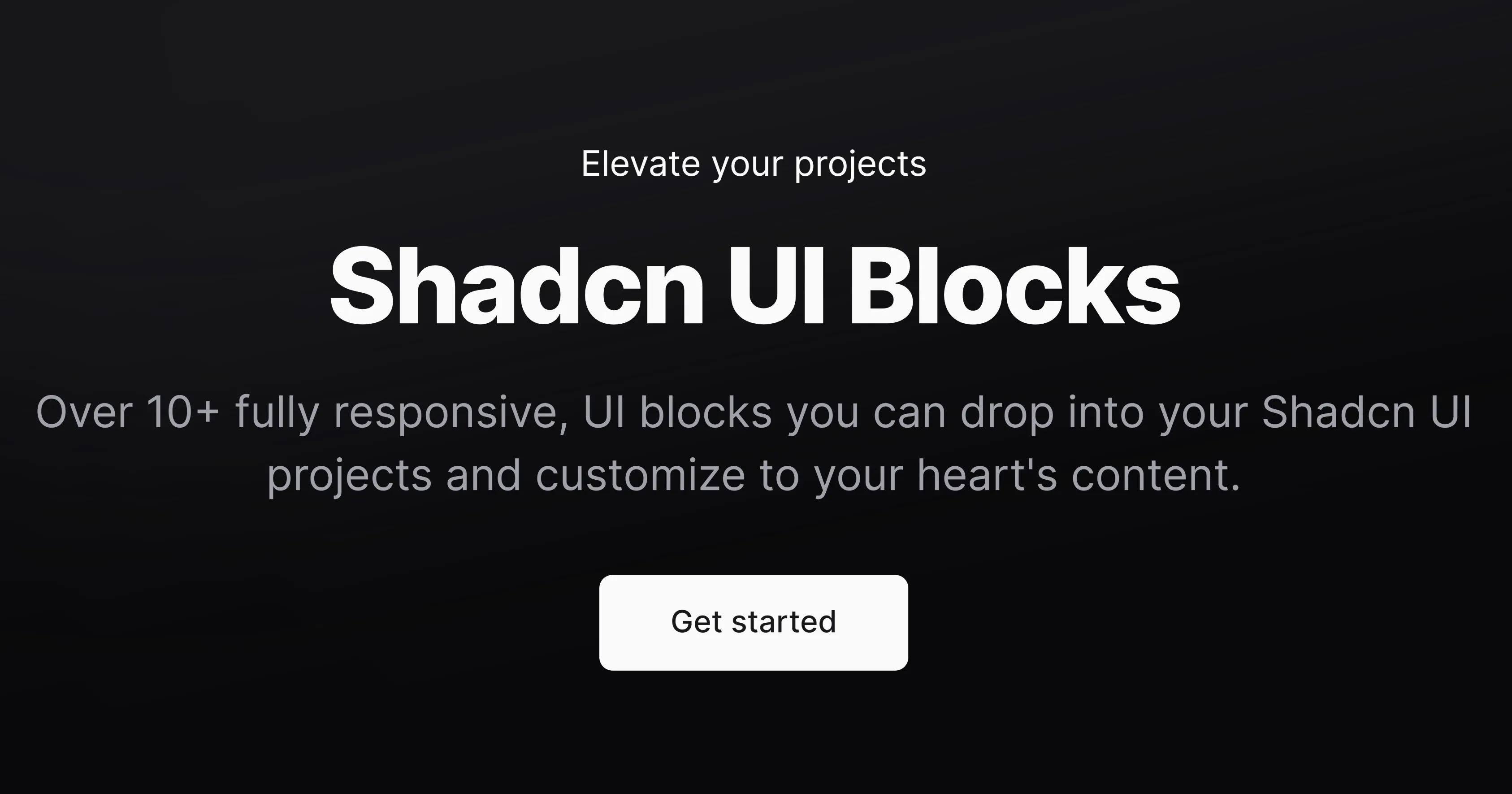 Shadcn/ui blocks