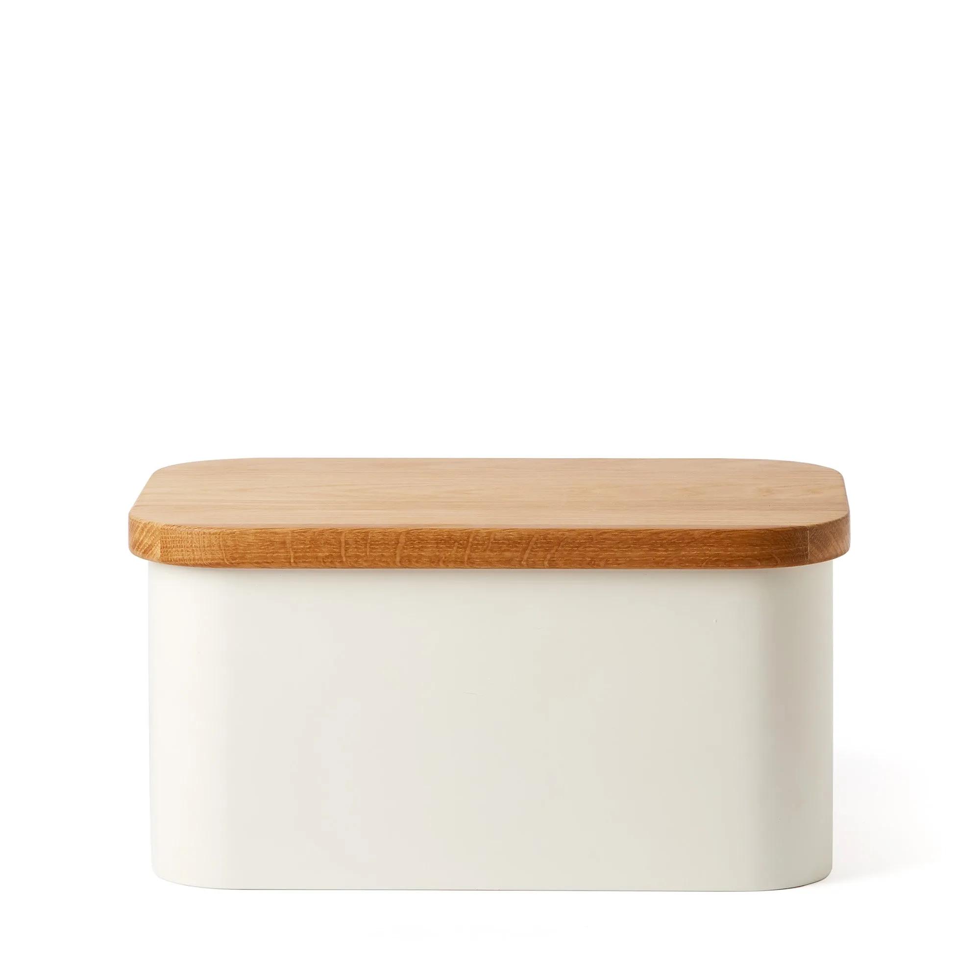 Bread Bin With Chopping Board Lid Cream & Oak by The Conran Shop, at The Conran Shop