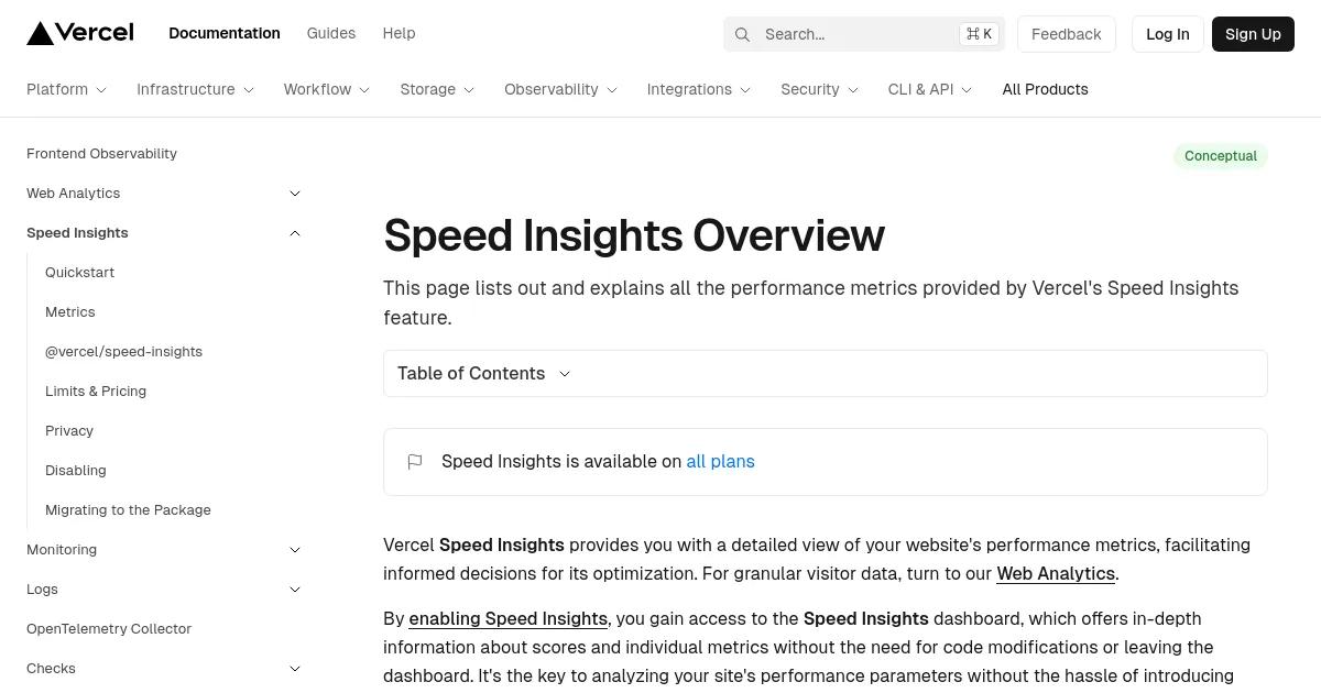 Speed Insights Overview