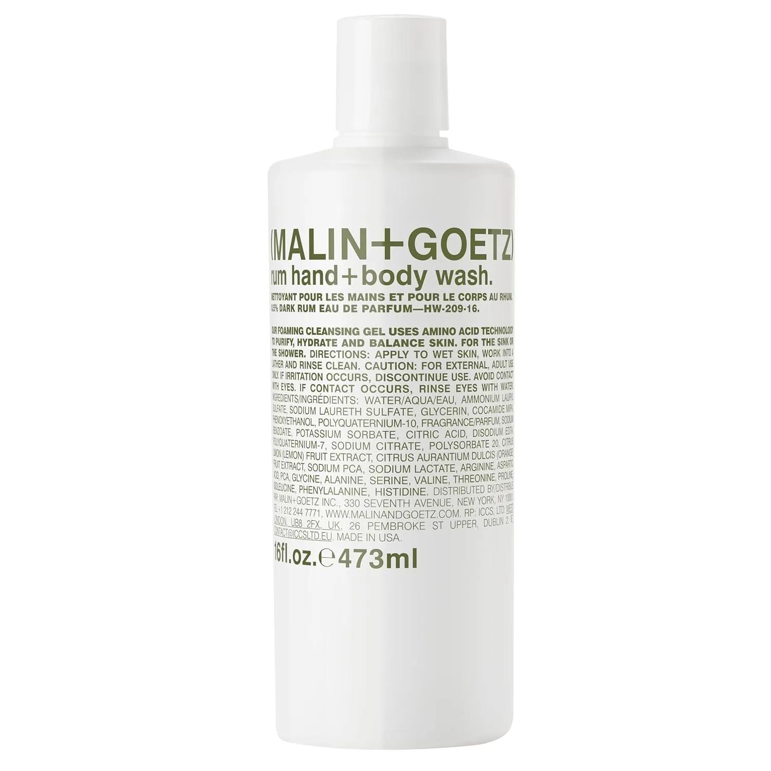 Malin + Goetz Essential Hand + Body Wash—purifying, hydrating hand + body wash for men + women. for all skin types, even sensitive. No stripping or irritation. Cruelty-free & vegan