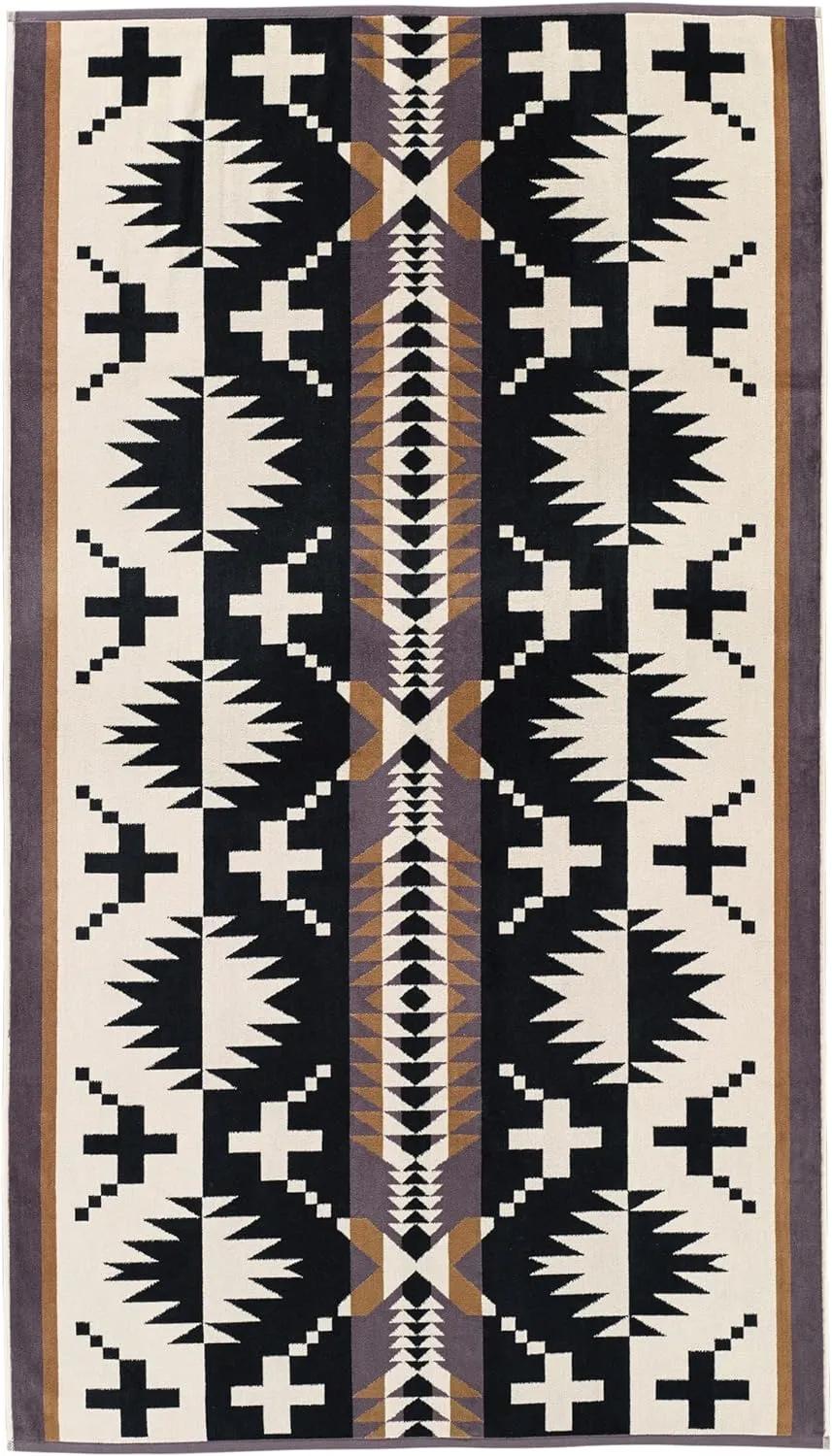 Pendleton Oversized Jaquard, Chief Joseph Grey Spa Towel, One Size, Spider Rock