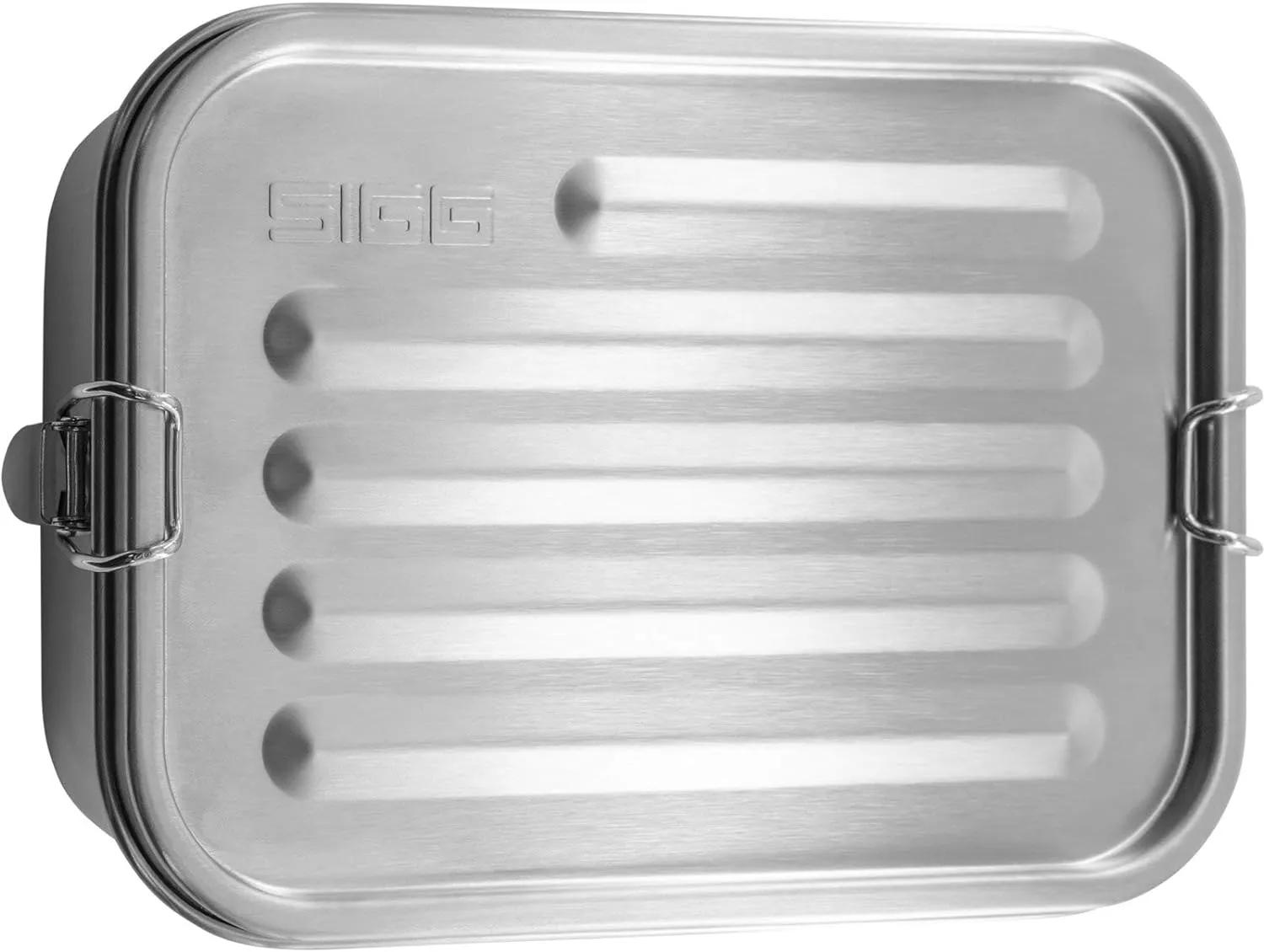 SIGG - Gemstone Lunch Box - Stainless Steel - Leak-Proof Silicone Rim - Divided Lunch Box for Lunch and Leftovers