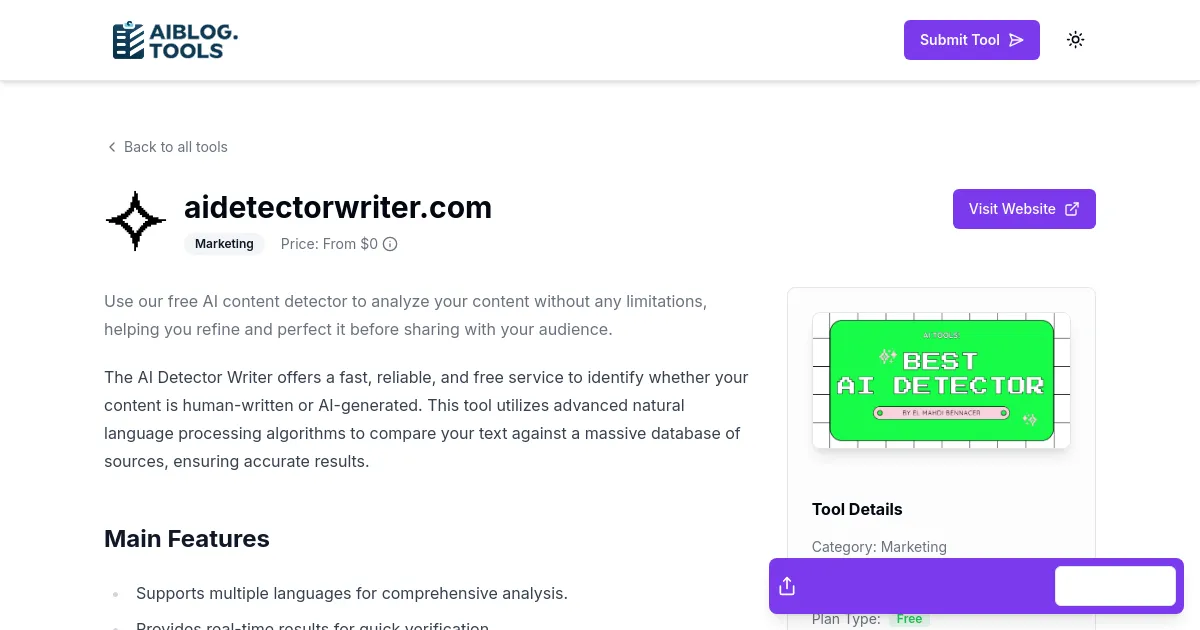 aidetectorwriter.com