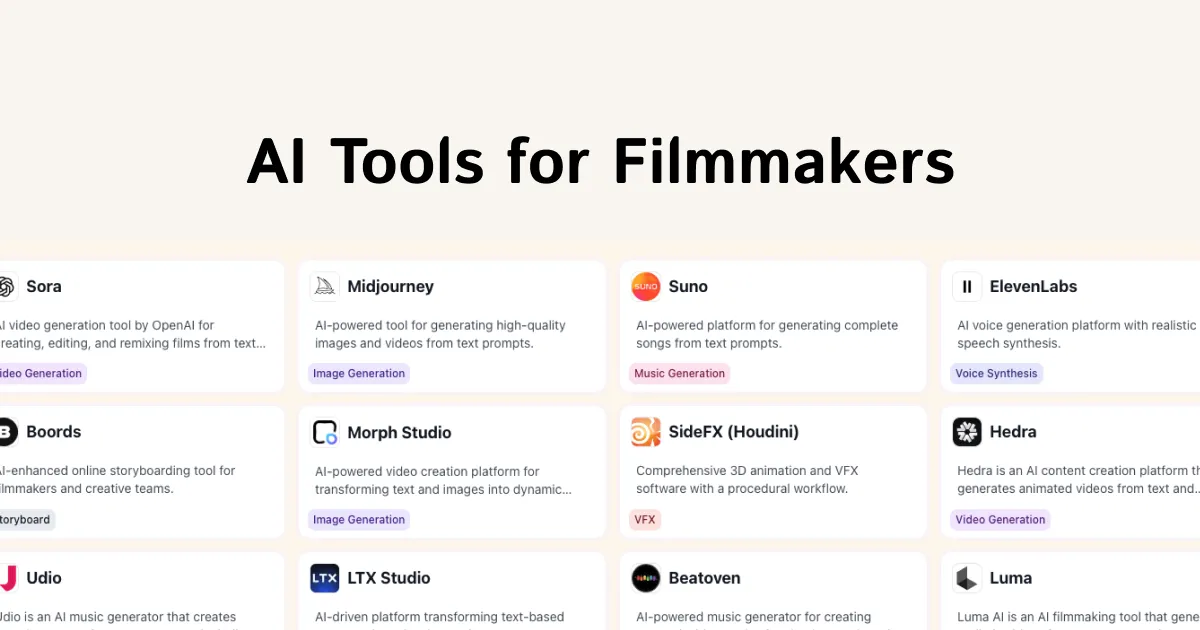 Best AI Tools for Filmmakers