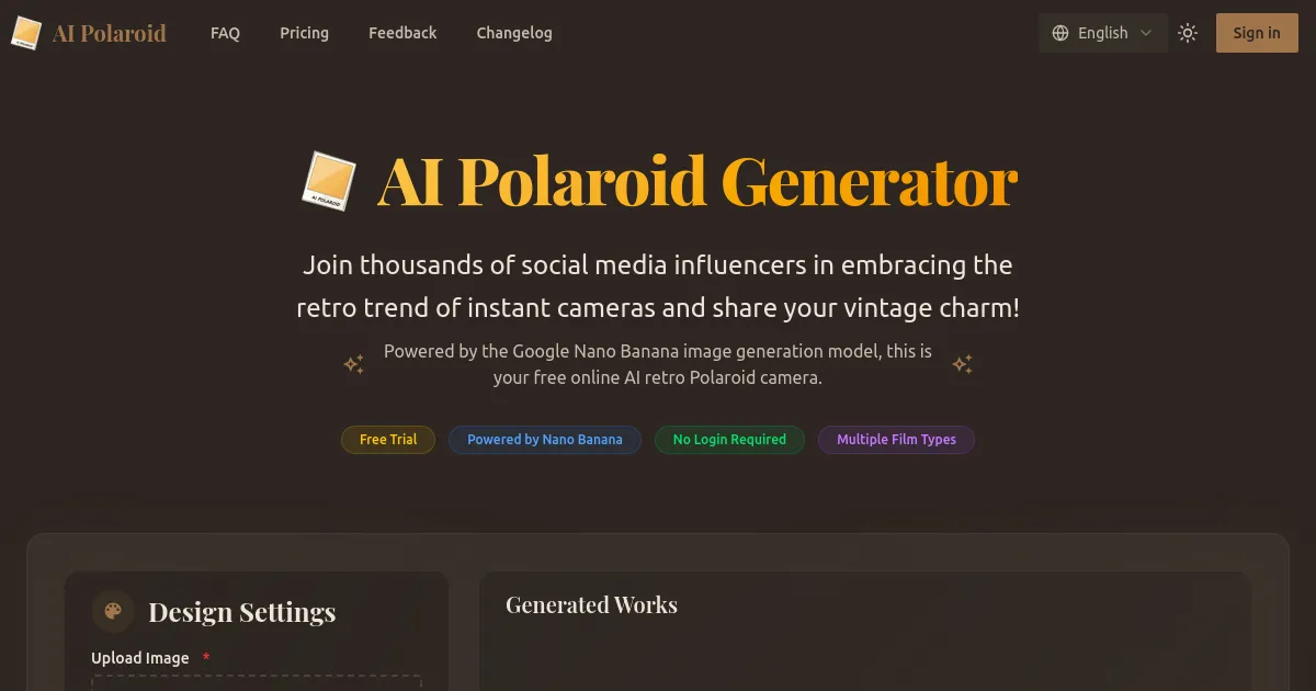 Free AI Polaroid Generator