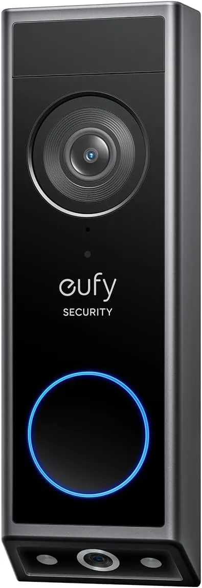 eufy Security Video Doorbell E340, Double caméra avec Protection Livraison, Vision Full HD 2K et Vision Nocturne Couleur, Carillon sans Fil, Stockage Local Extensible jusqu'à 128 Go