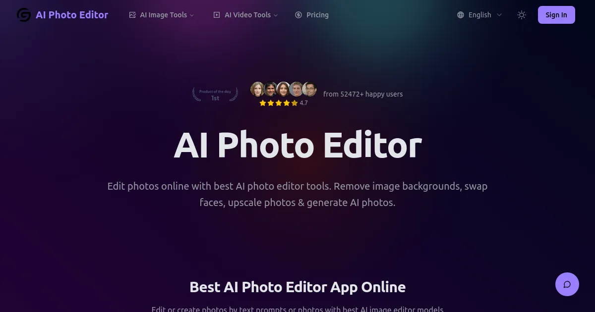 Best AI Photo Editor App Online