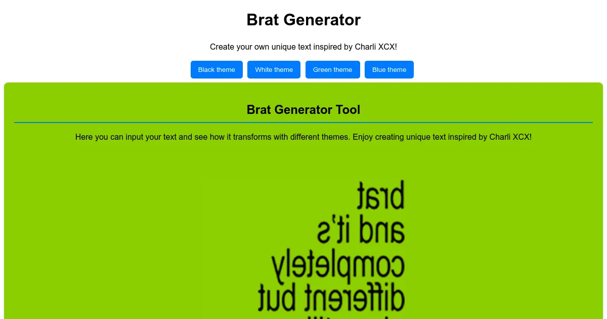 Brat Generator