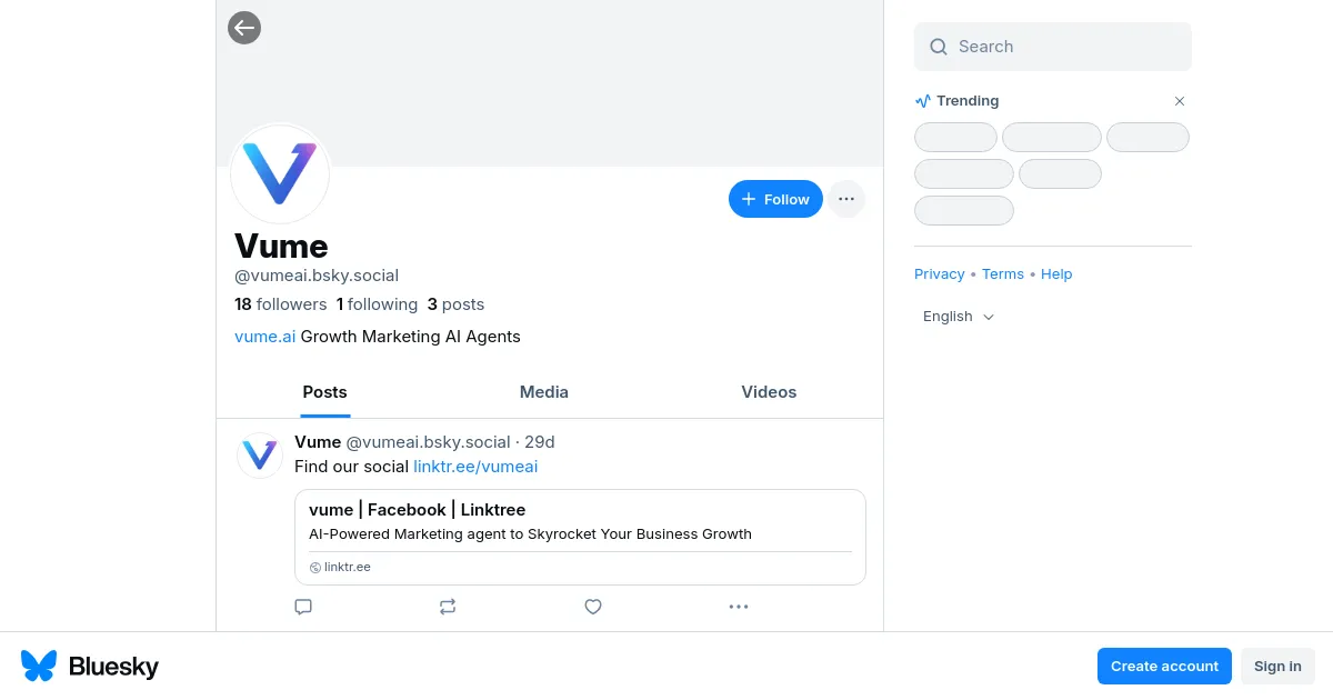 Vume (@vumeai.bsky.social)