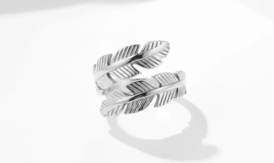 Double Feather Wrap Ring
