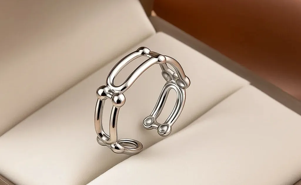 Chain Link Silver Ring