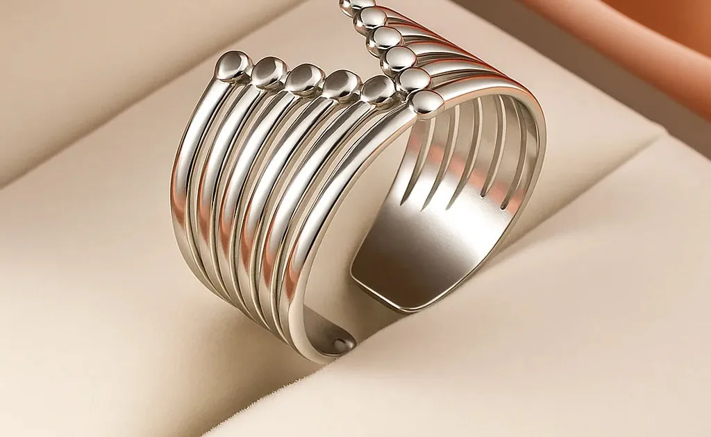 Multi Band Silver Ring