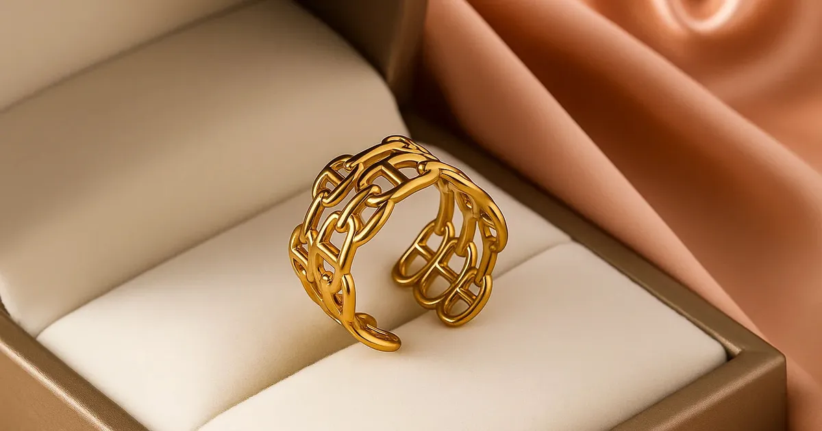 Chain Link Gold Ring