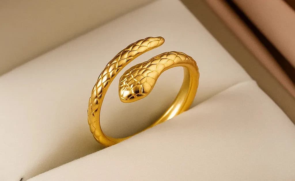 Gold Snake Wrap Ring