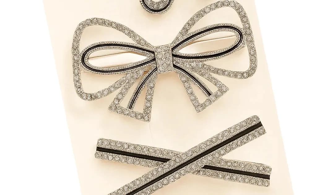 Rhinestone Hair Clip Set of 4