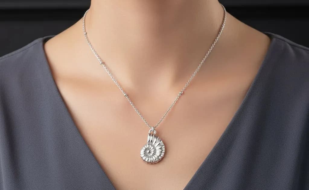 Nautilus Spiral Shell Necklace
