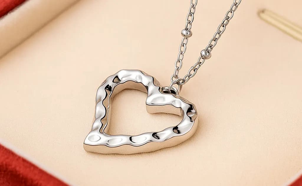Hammered Heart Necklace