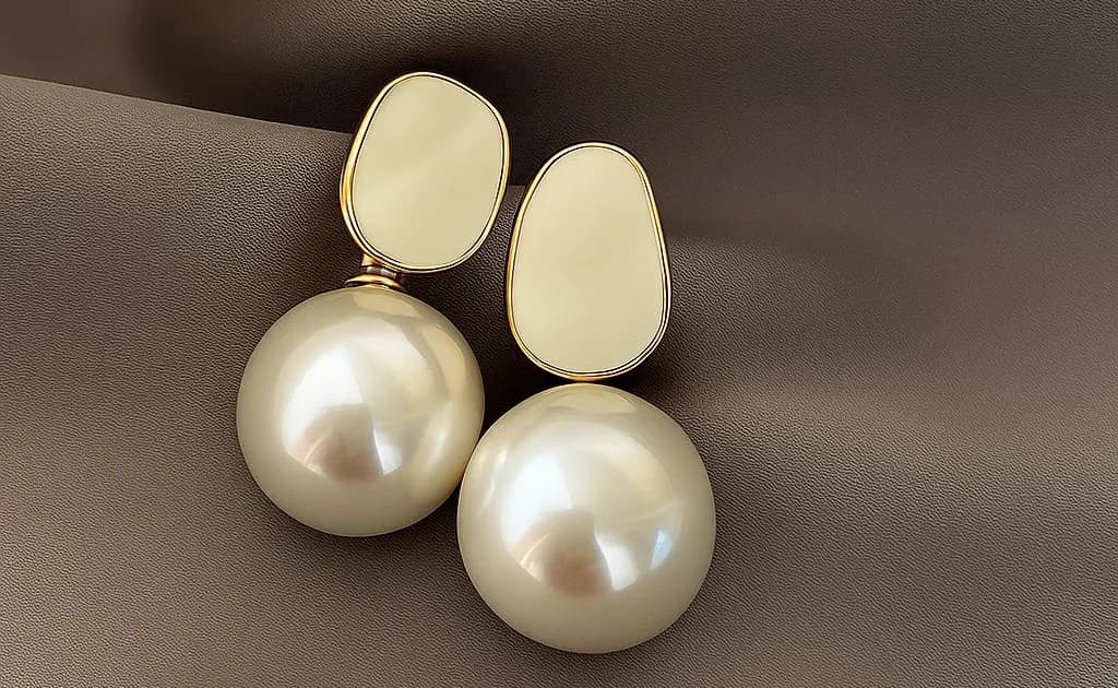 Pearl and Stone Earrings