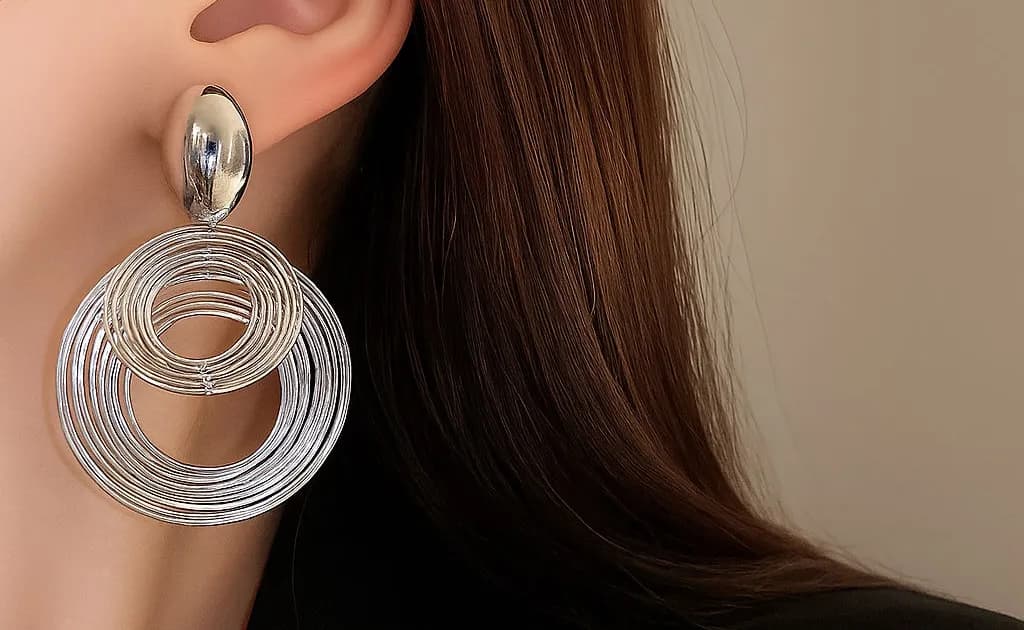 Silver Wire Sculptural Earrings