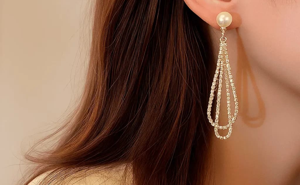 Pearl Cascade Statement Earrings