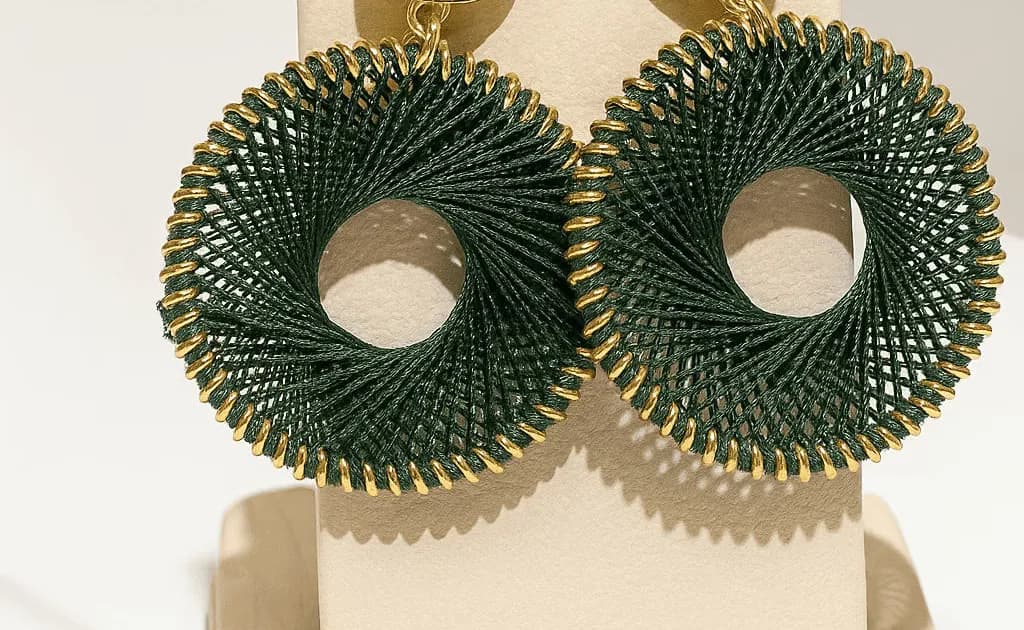 Emerald Green Statement Earrings