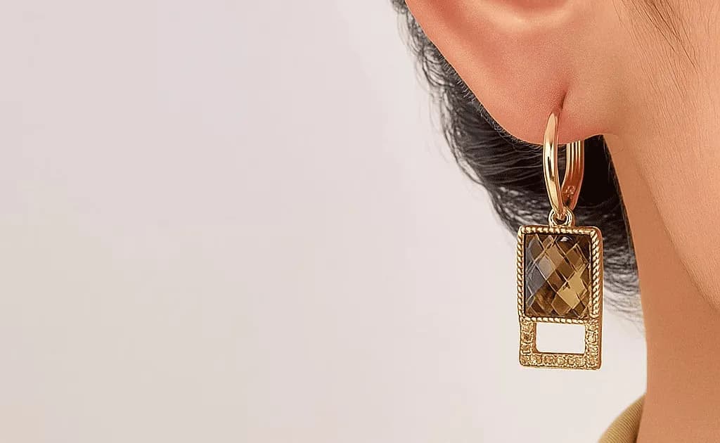 Amber Crystal Drop Earrings