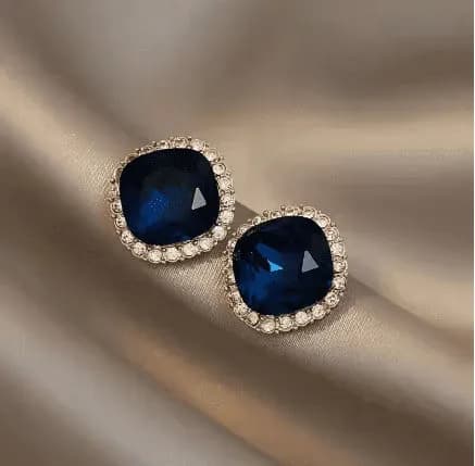 Royal Blue Sapphire Earrings