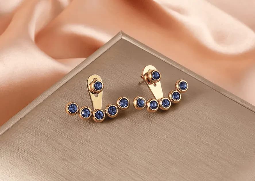 Blue Stone Gold Stud
