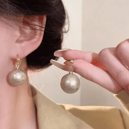 Gold Ball Drop Earrings