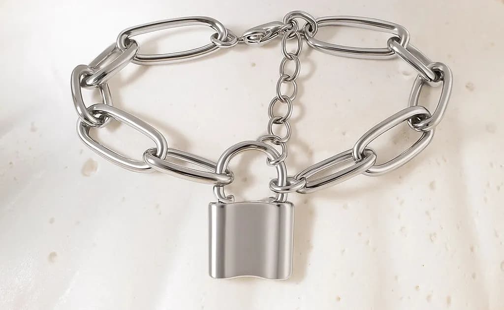 Cross Chain Lock Bracelet