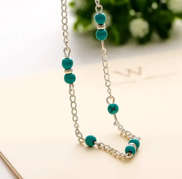 Simple Turquoise Anklet