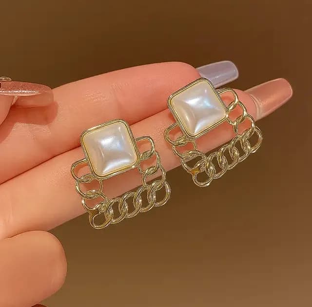 Geometric Square Earrings