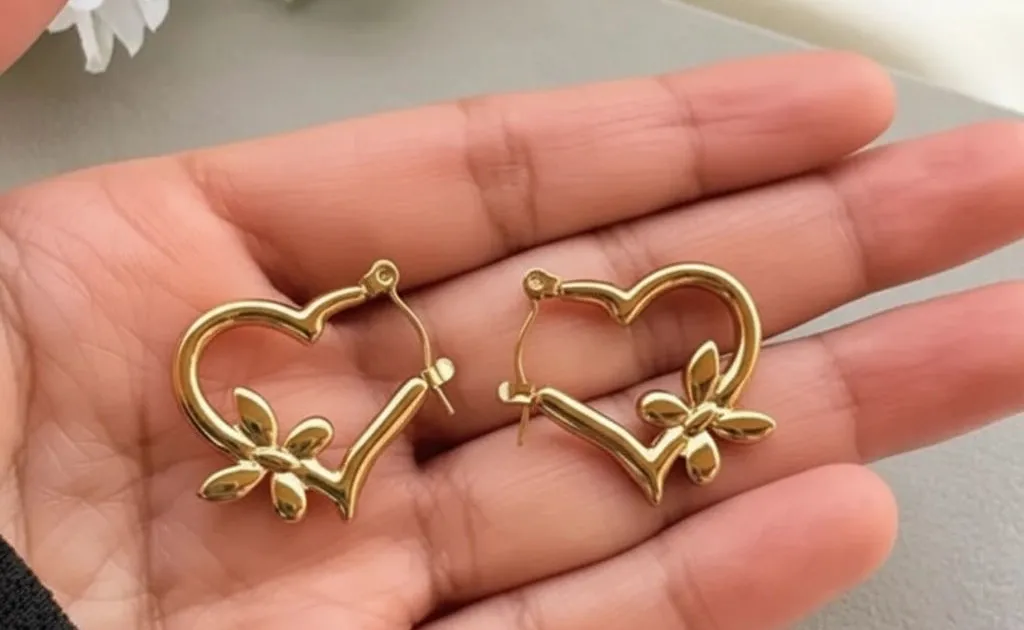 Heart Hoop Earrings