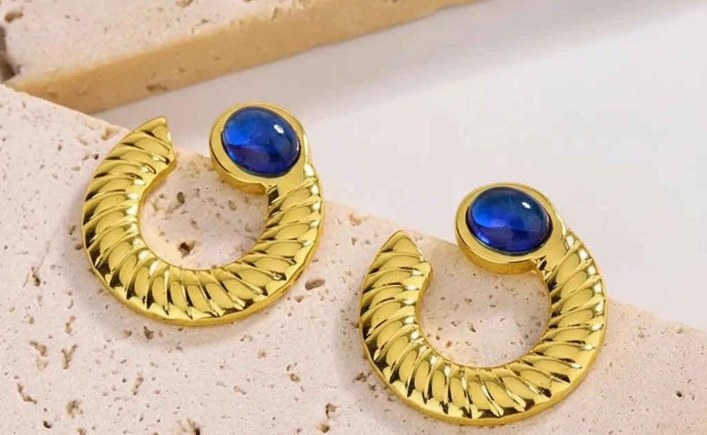 Twisted Gold Hoop Earrings