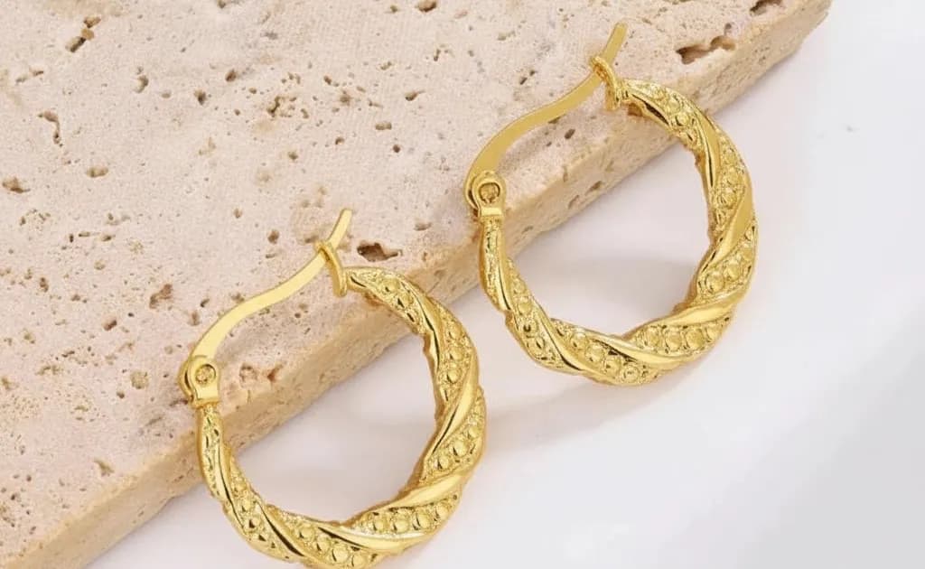 Twisted Rope Hoop Earrings