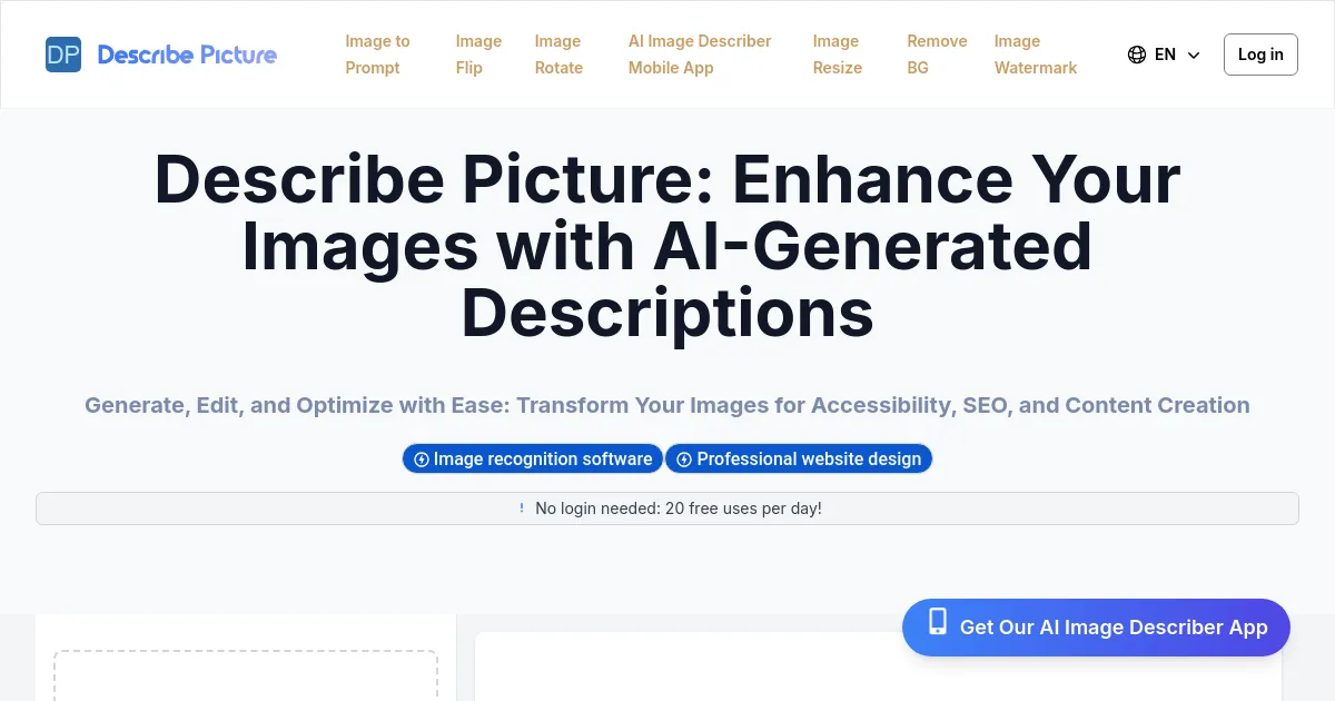 Describe Picture: AI-Generated Image Descriptions for Enhanced Accessibility and SEO