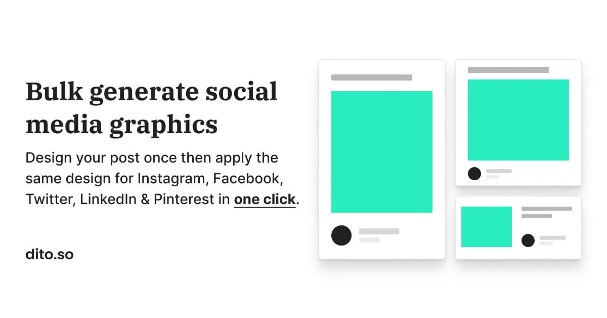 Bulk generate social media images.