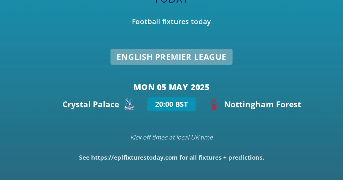 EPL fixtures, results and scores: Today