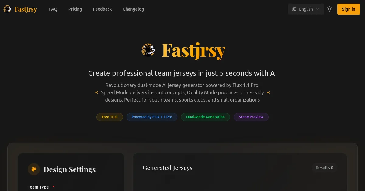AI Jersey Generator by Fastjrsy