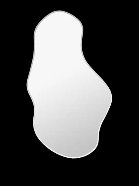 Pond Mirror in Dark Chrome