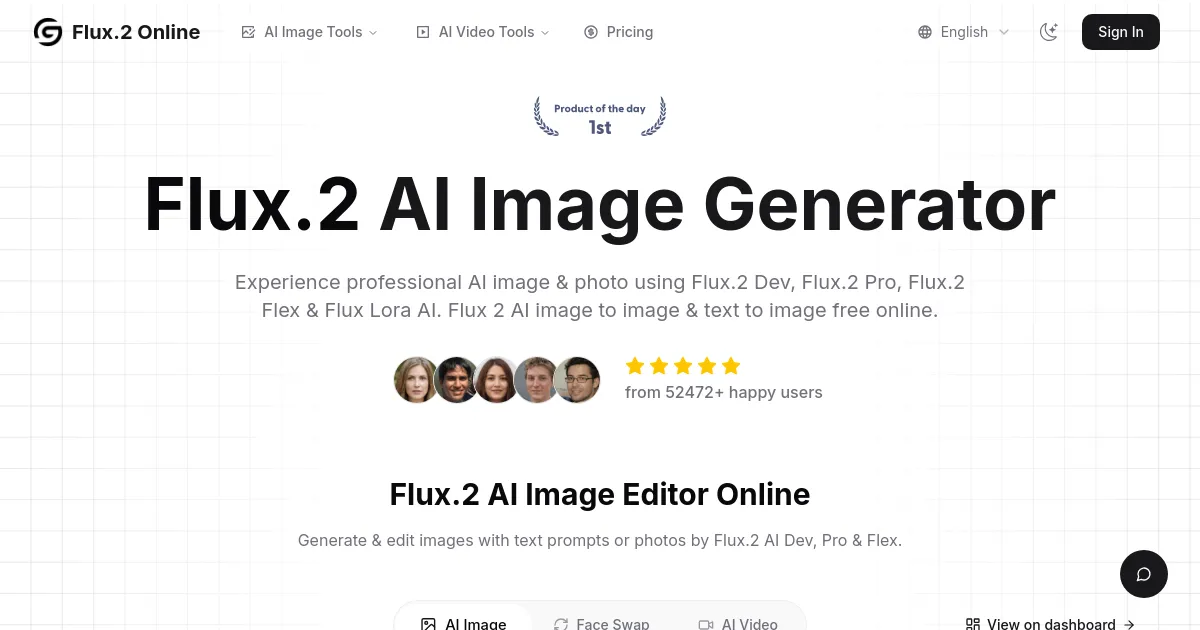 Flux.2 AI Image Generator with Flux.2 Dev, Pro, Flex & Lora