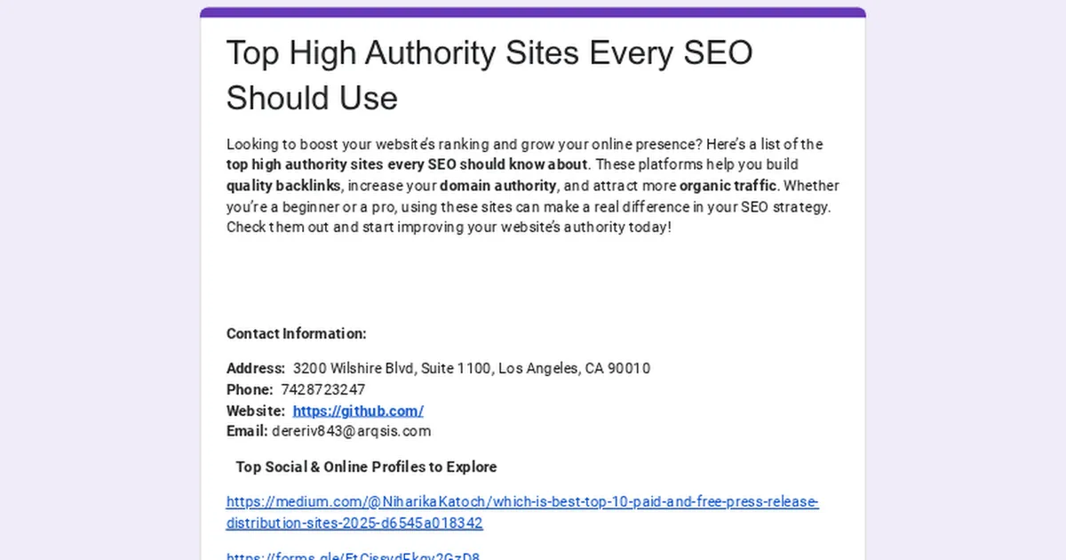 Top High Authority Sites Every SEO Should Use