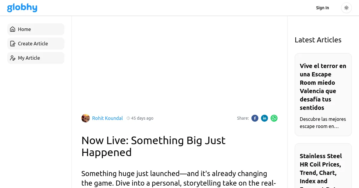 Now Live: Something Big Just Happened